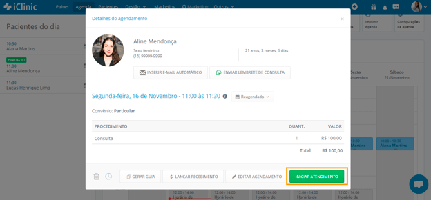 iniciar atendimento
