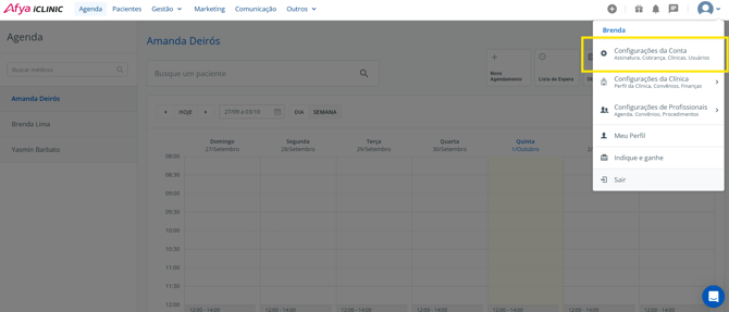 adicionar - configurações