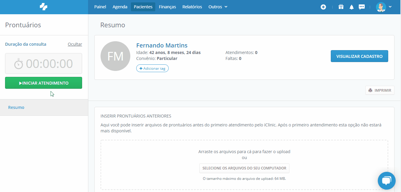 Iniciar Prescricao